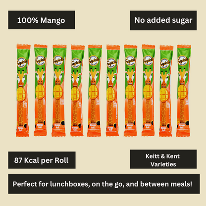 Tropicks | Mango Fruit Rolls 10 Pack  | Dried Fruit Snacks