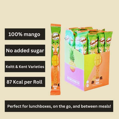 Tropicks | Mango Fruit Rolls Mega 30 Pack  | Dried Fruit Snacks