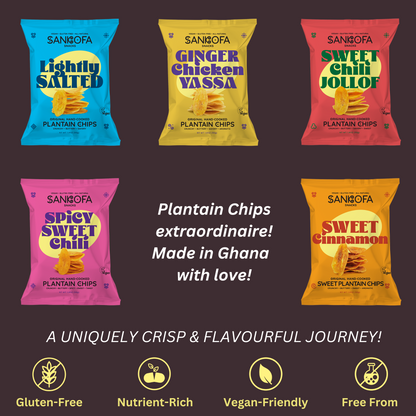 Sankofa Scrumptious Plantain Chips | Sharing Multipack - 12 x 50g |